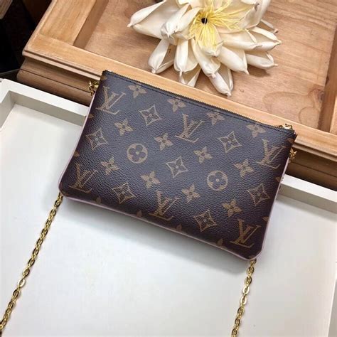 Louis Vuitton Monogram Canvas Flower Double Zip Pochette 